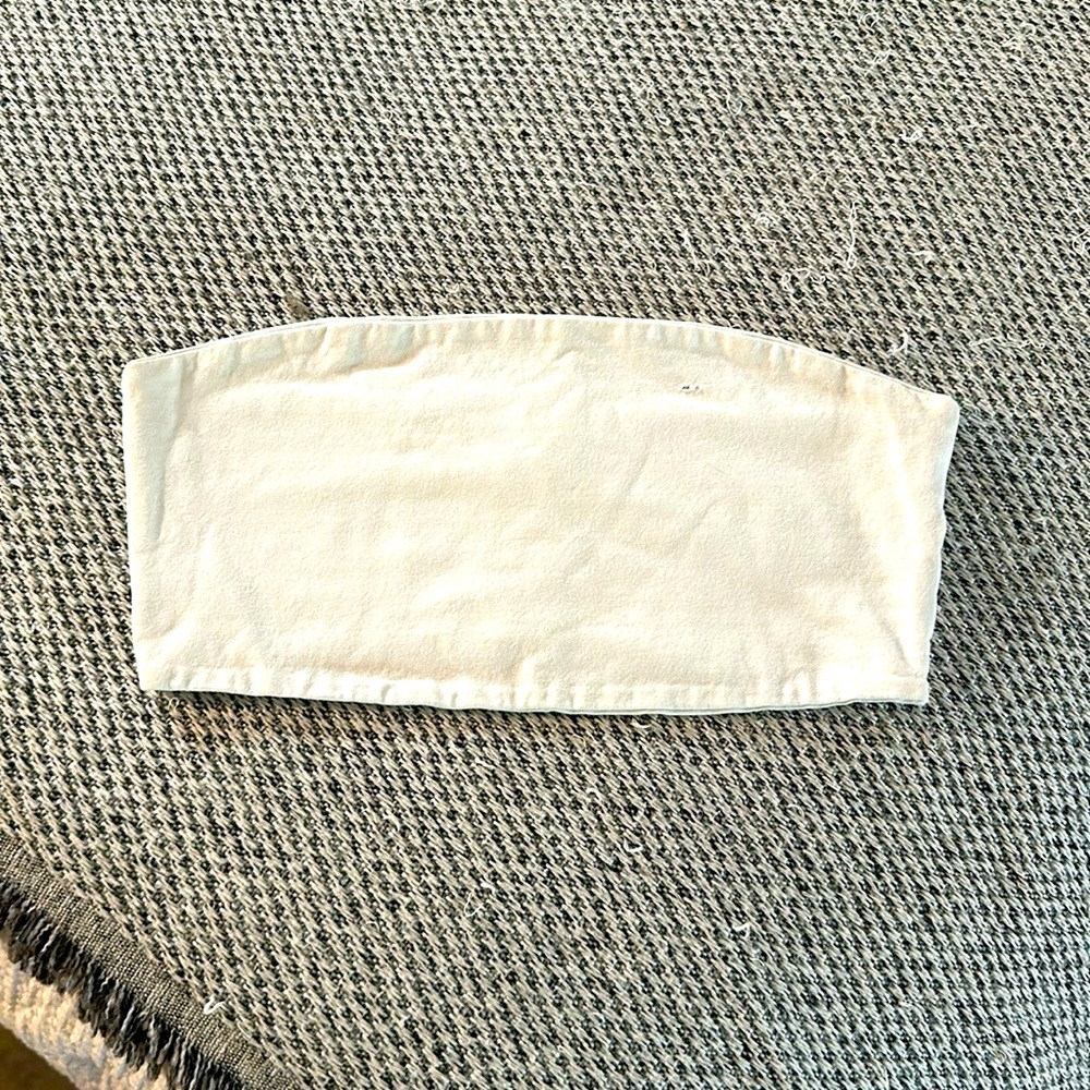 White bando top